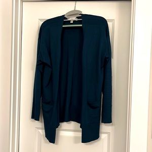 Teal open front cardigan, 2 for $15